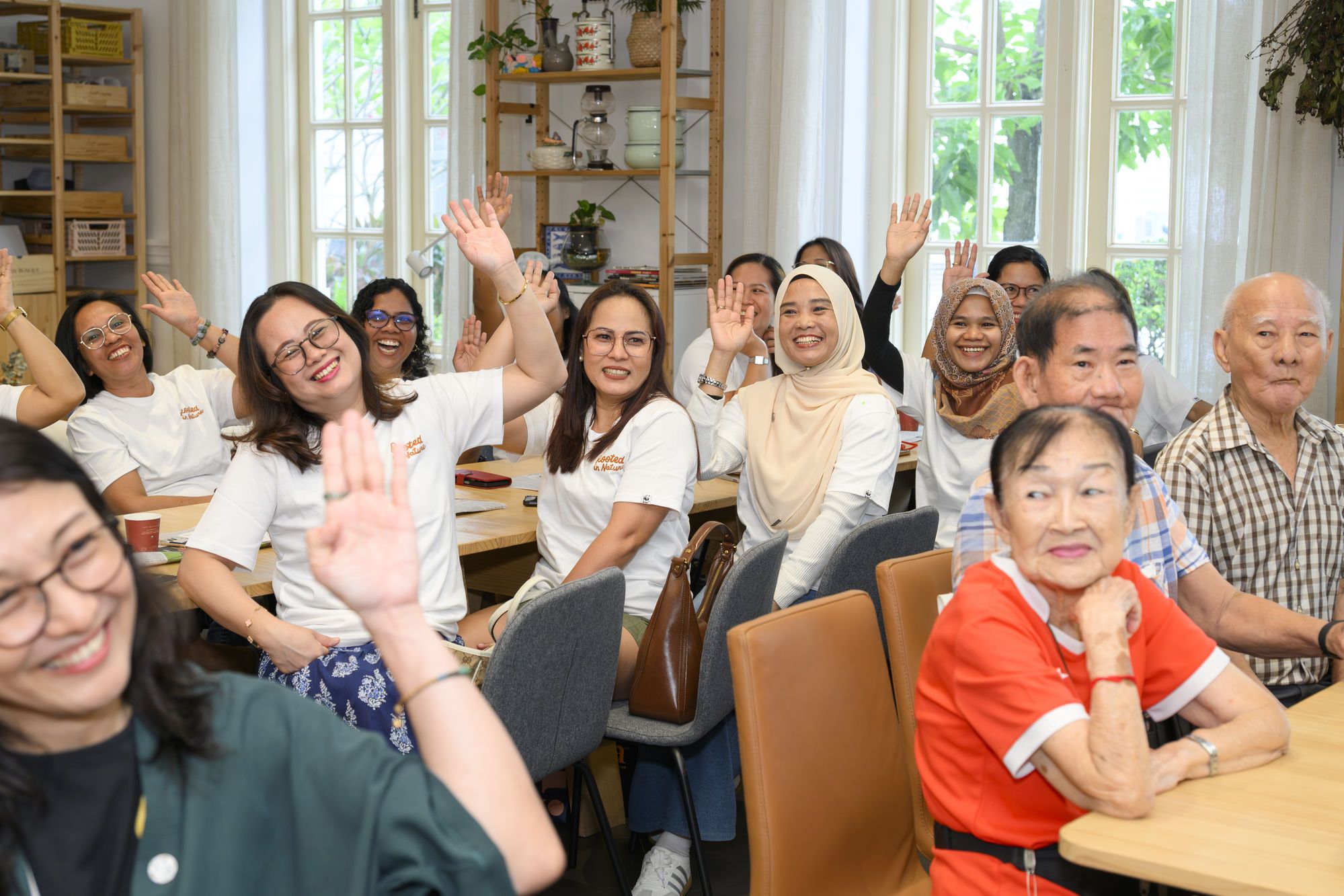Diverse demographic groups — from seniors to foreign domestic workers — participate together in WWF’s Rooted in Nature program